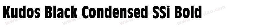 Kudos Black Condensed SSi Bold Condensed字体转换